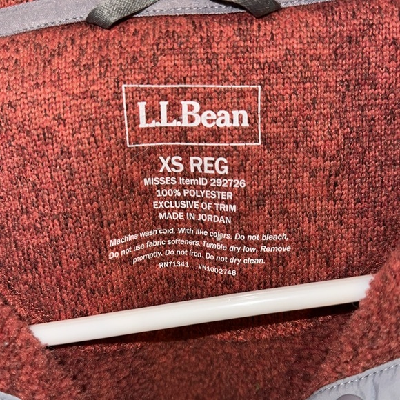 Red LL Bean pull over sweater XS - Picture 4 of 4